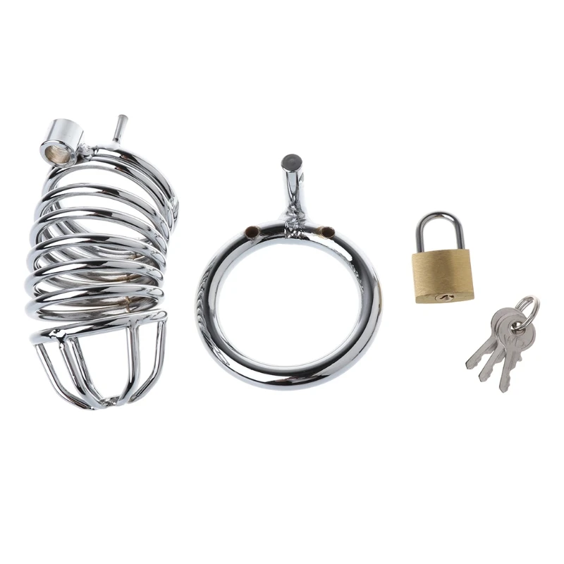 Тюрьма птица мужской из нержавеющей стали петух клетка пенис кольцо целомудрия