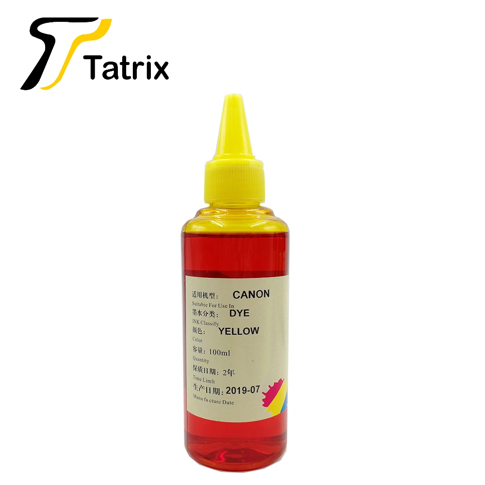 

Tatrix 4 bottles 100ML Canon series Refill ink For Canon cartridges , Dye Ink Photo Ink for Canon Desktop / All-in-One printer