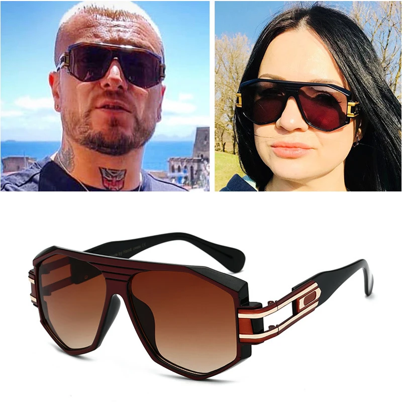 Gafas de sol de marca de lujo para mujer y hombre, lentes de sol cuadradas de diseñador, con montura grande y gruesa, color negro, 2021