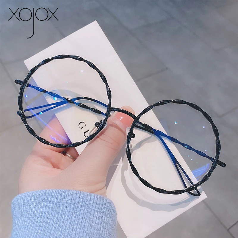 

Оправа для компьютерных очков XojoX, для мужчин и женщин, винтажные круглые Модные оптические аксессуары с блокировкой сисветильник