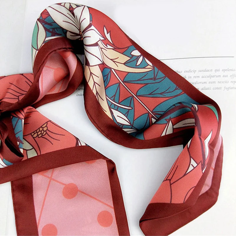 7x92 см длинный обтягивающий шарф с цветочным принтом для девочек повязка на