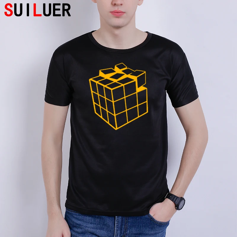 

Футболка мужская с коротким рукавом, забавная игровая рубашка с кубиком Рубика в стиле ретро