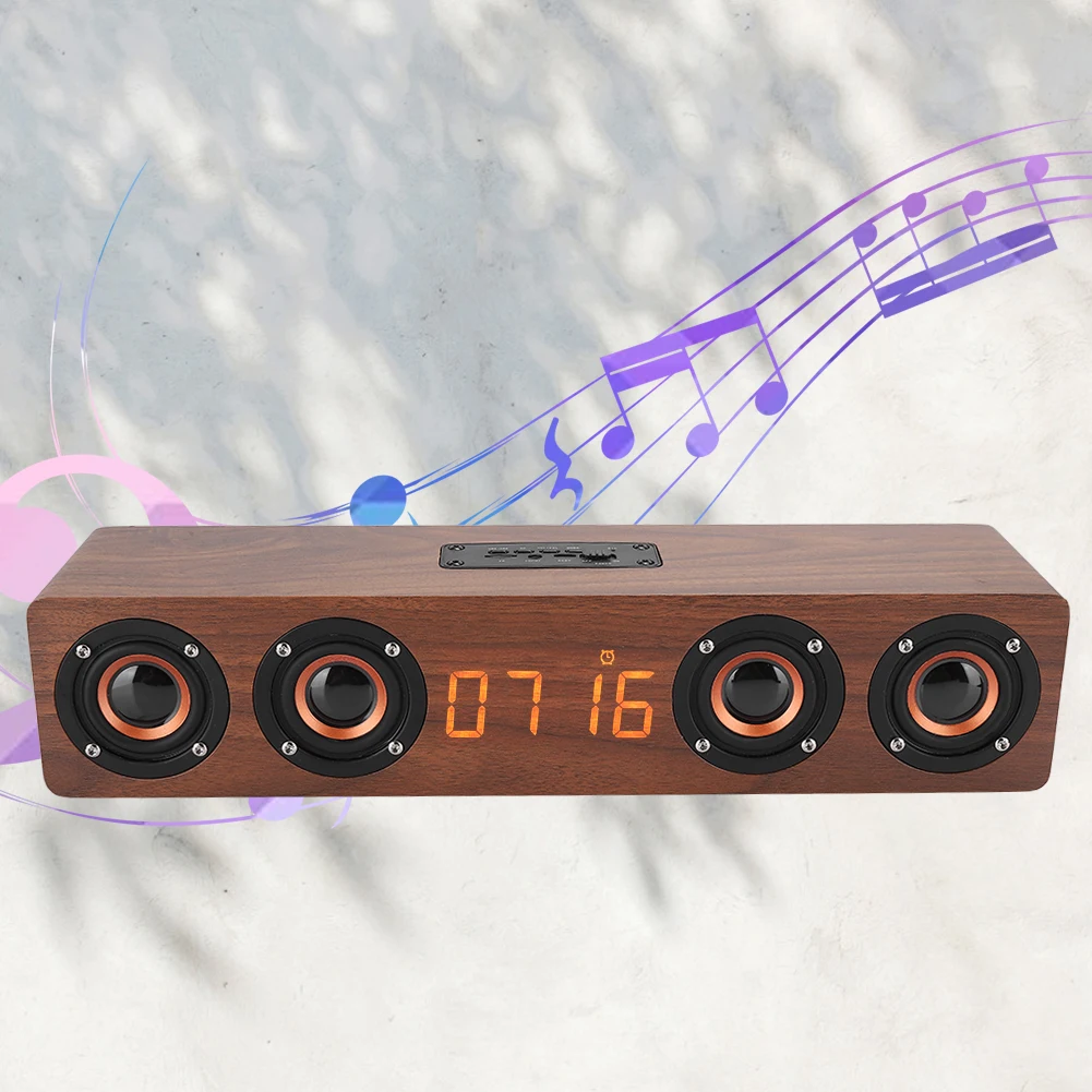 Сабвуфер W8C Высокое качество твердая деревянная полоса Bluetooth динамик с