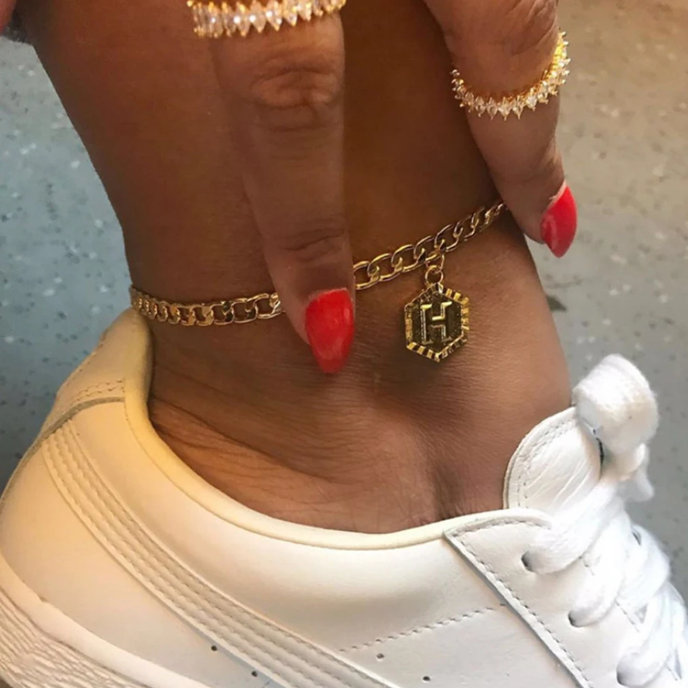 Браслет на лодыжку для мужчин и женщин длинная цепочка из нержавеющей стали