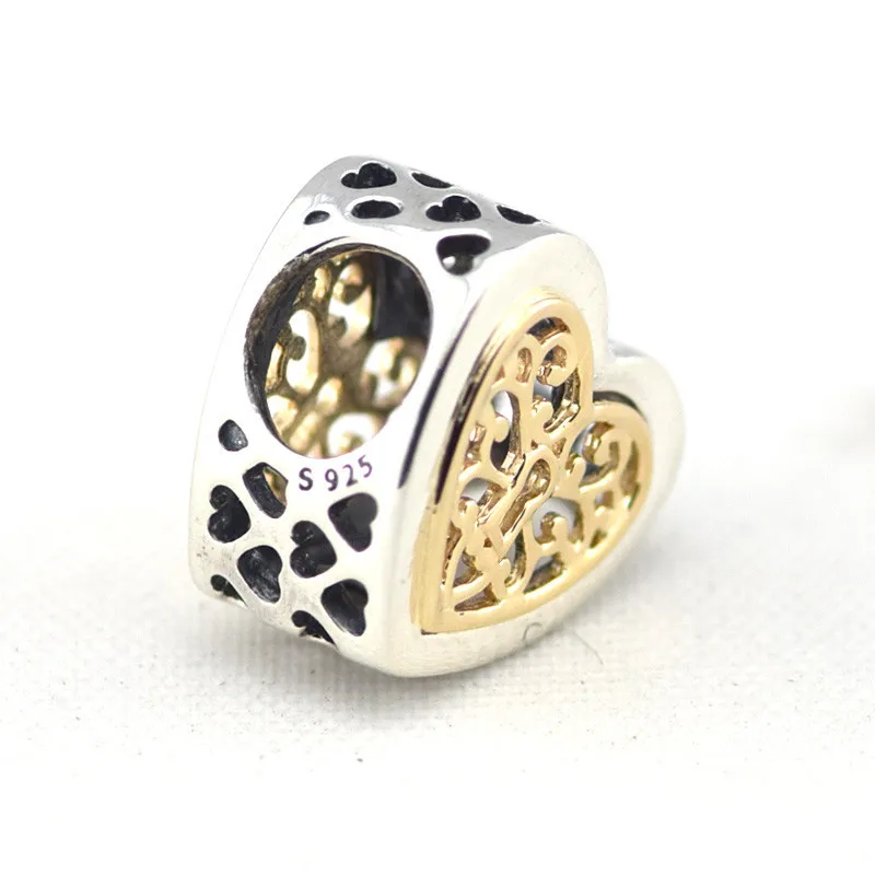 

Heart Lock Charm Fits Original Bracelets & Bangle Beads For Jewelry Making Sterling Silver Jewelry Woman DIY