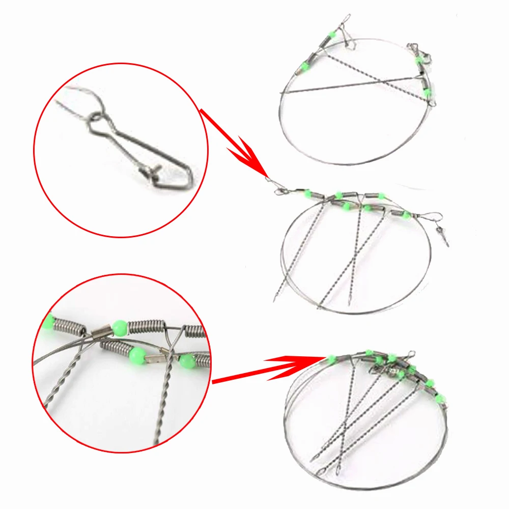 

10 шт., 2/3/4 рыболовные приманки из нержавеющей стали