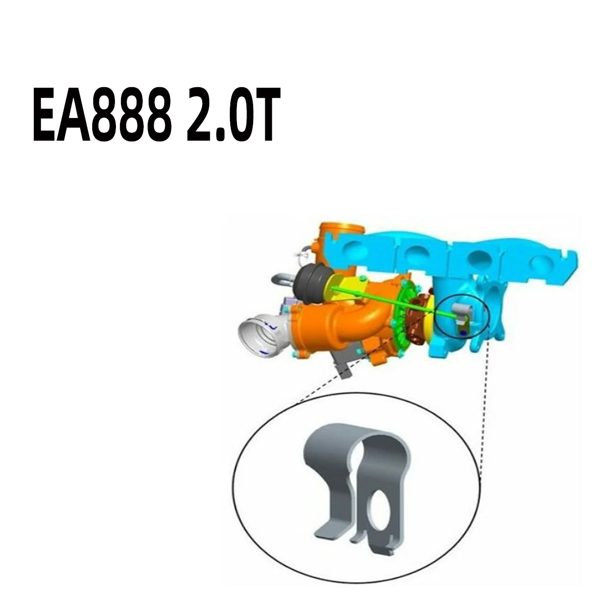 Новинка автомобильный турбозажим EA888 2 0 T для двигателя VW Golf 4 6 Passat B7Jetta CC Audi A3 Q3 Skoda