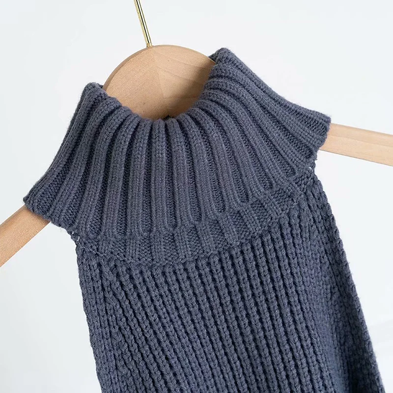 

MXIN 2021 Winter Vintage Sexy Knitted Sweater Women Fashion Turtleneck Long Sleeve Pullover Female Party Casual Outerwear Tops