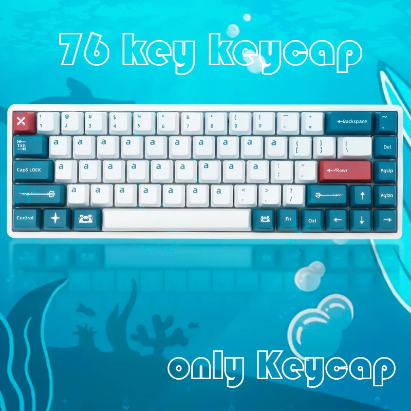 

Aow yelling keycap OEM Profile DYE-Sublimation PBT Keycap for Cherry MX Switch 61/64/68 mechanical keyboard