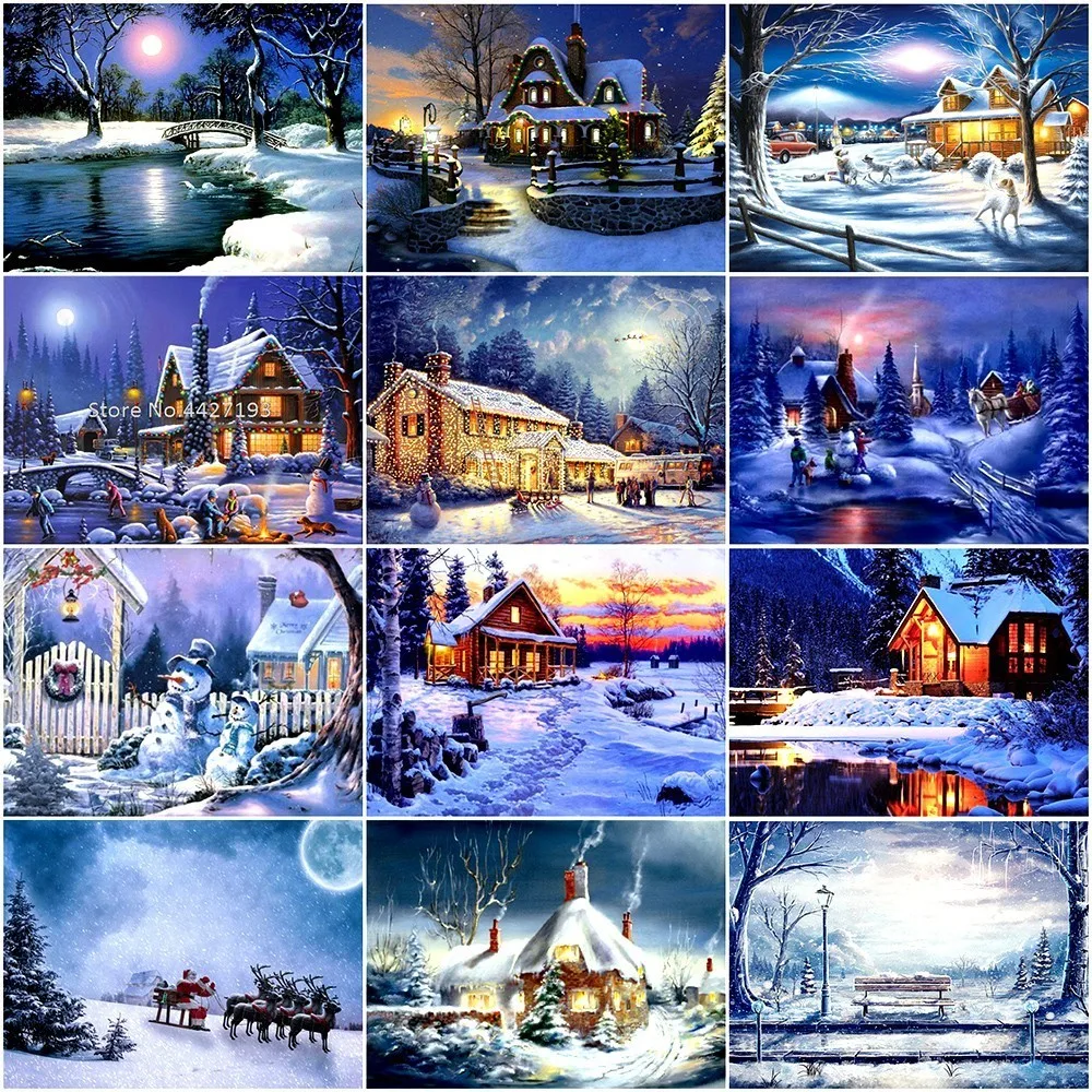 Картина Мозаика из страз AZQSD картина сделай сам квадратная зимнее украшение для