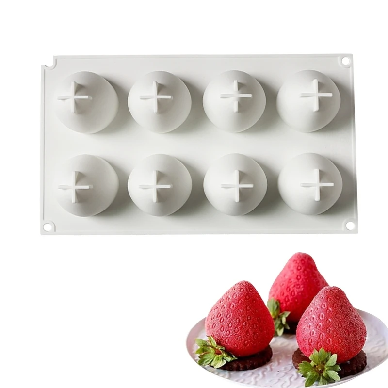 

3D Strawberry Silicone Mold Chocolate Truffle Molds For Baking Ice Cream Cake Dessert Fondant Bakeware Mould