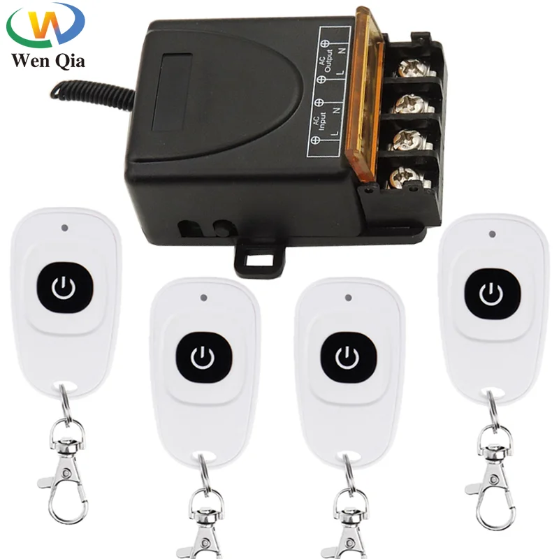 

High Power Wireless 433Mhz Remote Control Switch AC220V 30A 6600W 1CH Relay Receiver and Transmitter For Farming/Factory/Motor