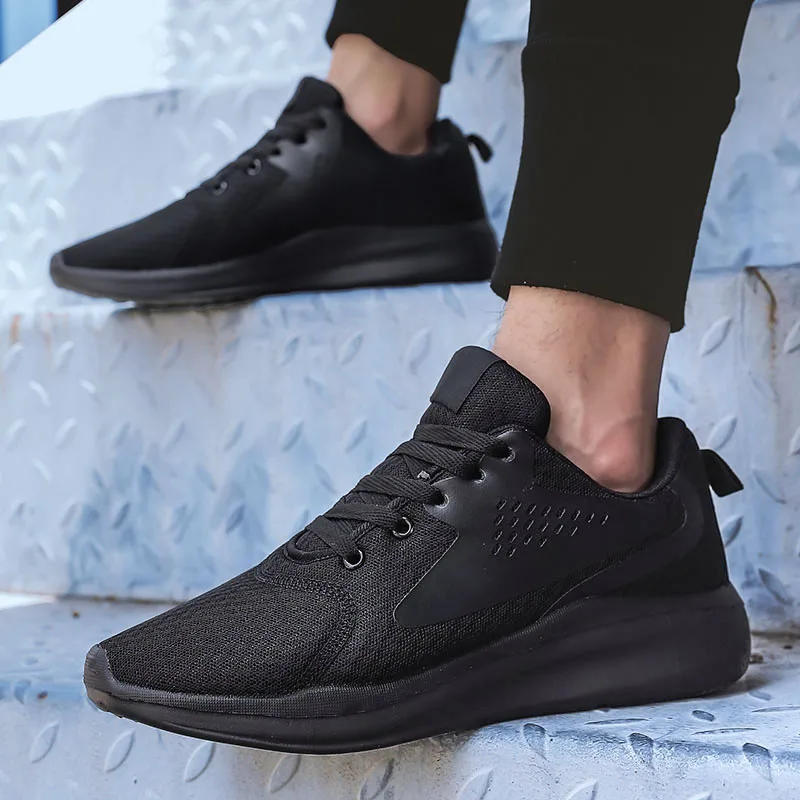2019 новые кроссовки мужские дышащие сетчатые удобные спортивные плоские