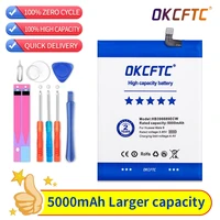 okcftc original 5000mah hb396689ecw battery for huawei y9 2018 honor 8c bkk tl00 fla lx1 lx2 lx3 l22 play 8c phone batteries
