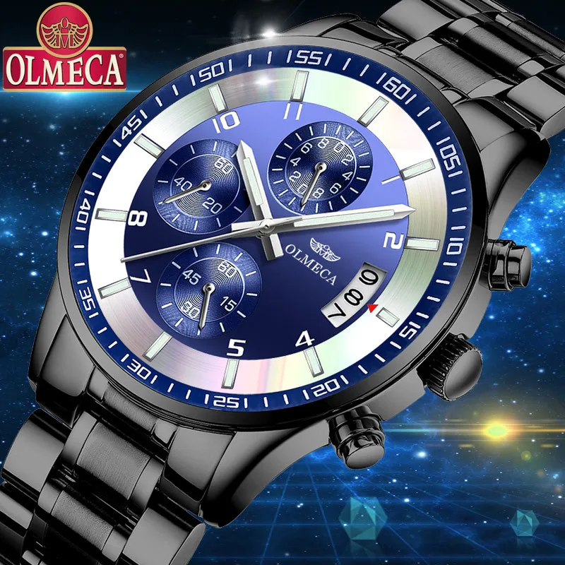 OLMECA Мужские кварцевые наручные часы Для мужчин Роскошные деловые мужские