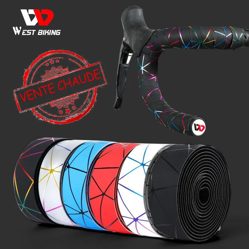 

WEST BIKING Bike Handlebar Tape With End Plug Road Bicycle Anti-slip EVA Shock Absorption Handlebar Tape Cycling Accessories