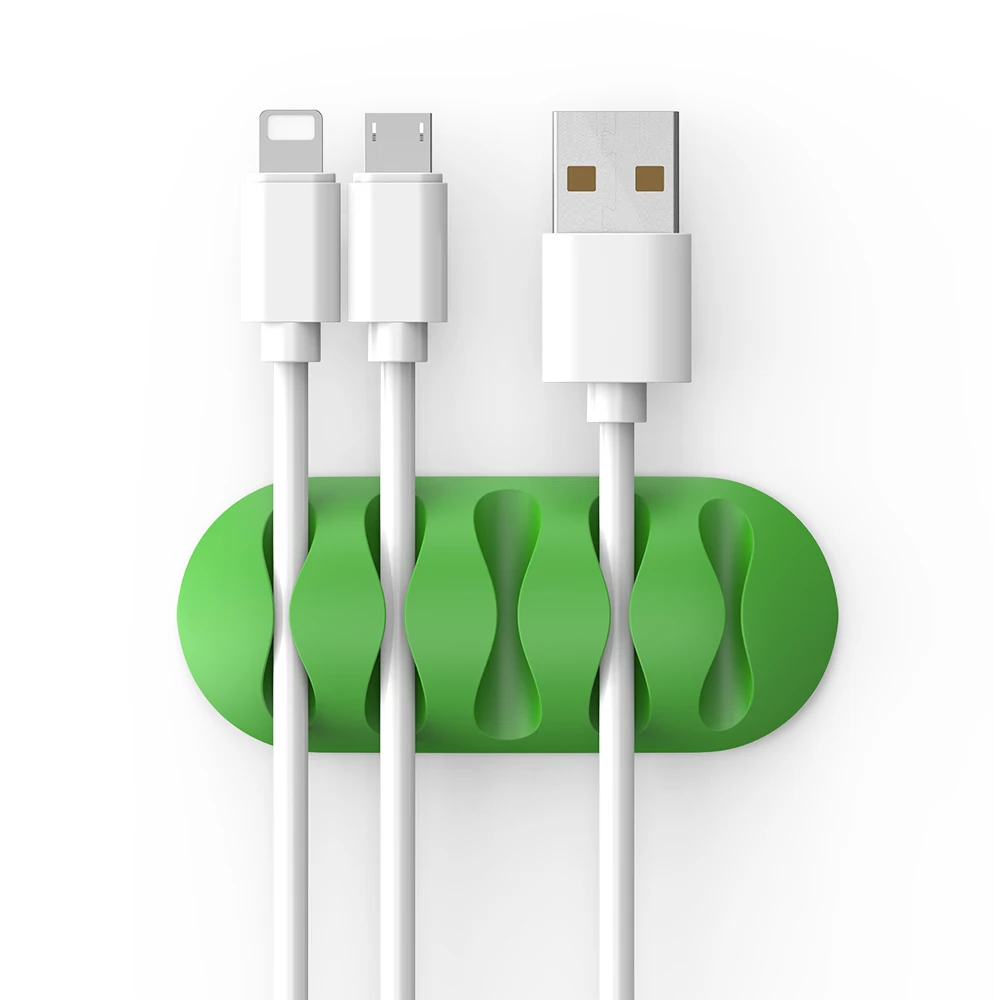 FLOVEME USB кабель Органайзер провода намотки наушников Держатель кабеля шнур держатель Клип офисный Настольный телефон кабели фиксатор провода управление