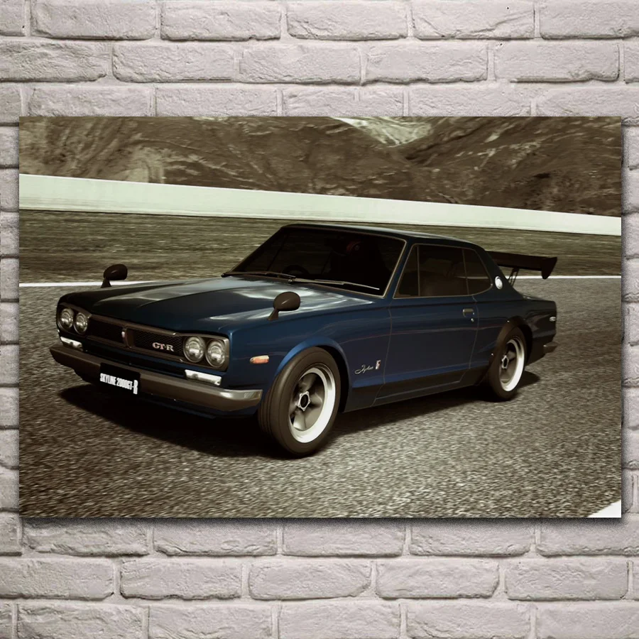 Винтажная ткань для спортивного автомобиля supercar Skyline фотография домашнее
