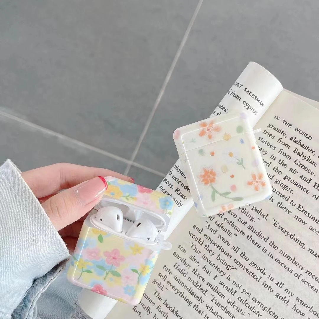 

INS Flowers Earphone Case for Apple AirPods 2 Case Soft IMD Photo Frame Earphone Protective Cover for Airpods Pro Charging Box