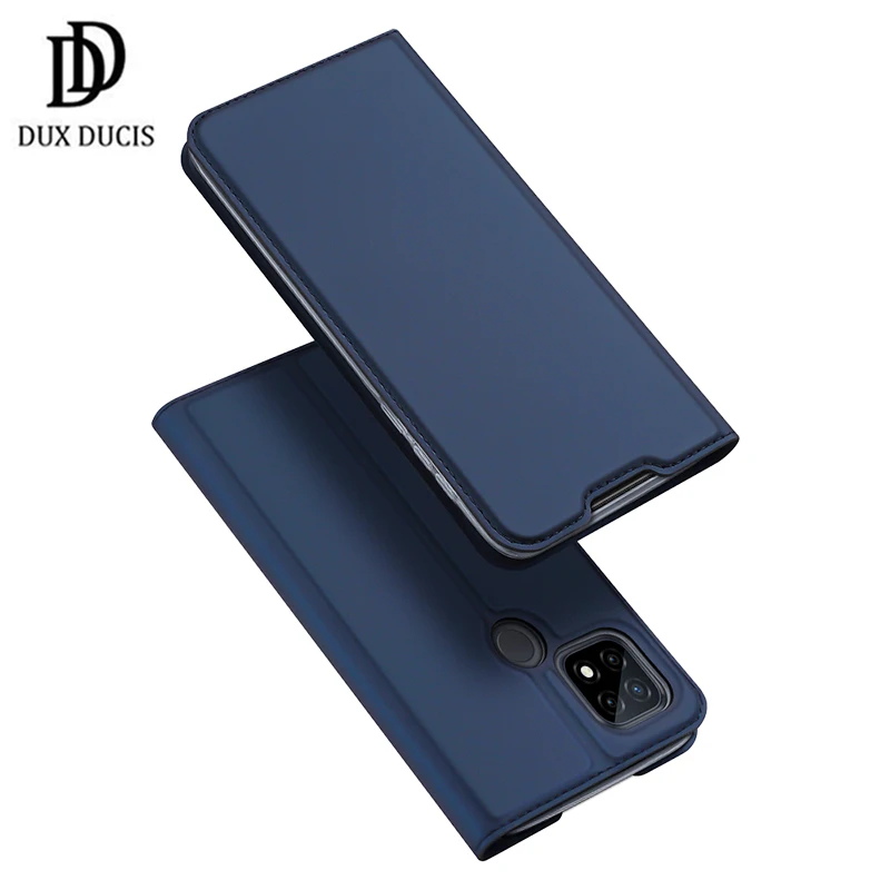 

Чехол для OPPO Realme C21, чехол Dux Ducis, магнитный кожаный мягкий чехол-книжка из ТПУ, чехол-подставка для телефона с отделениями для карт для Realme C21