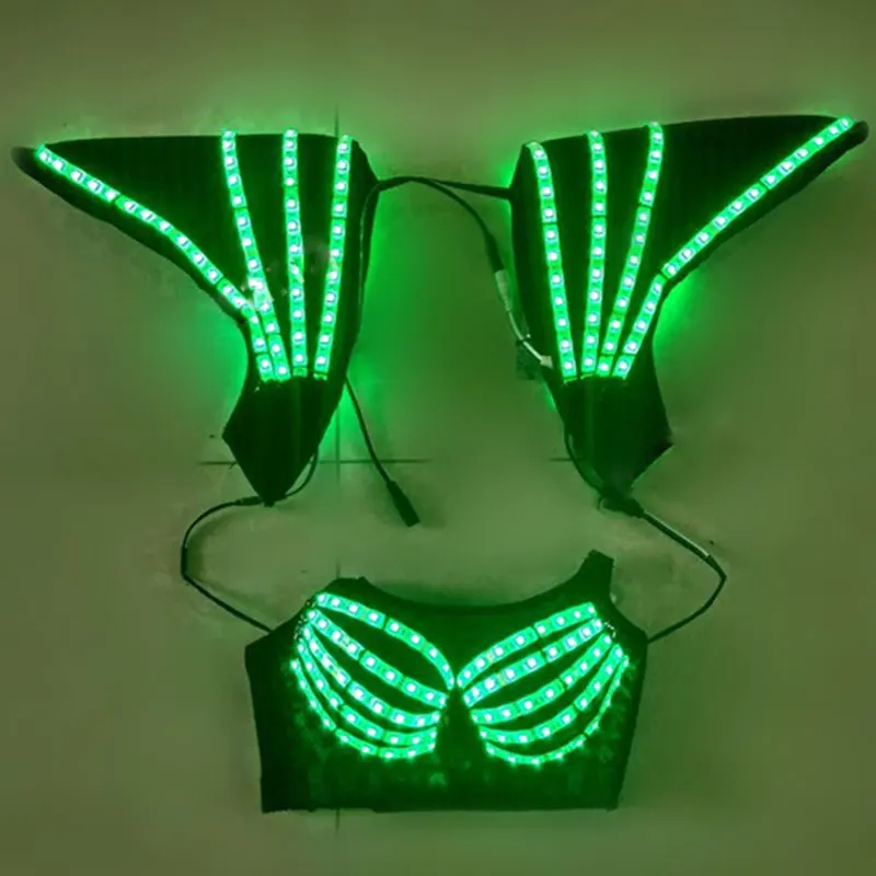 

LED light corset waistcoat waistcoat nightclub bar DJ DS GOGO dance stage performance costume party festival carnival outfit