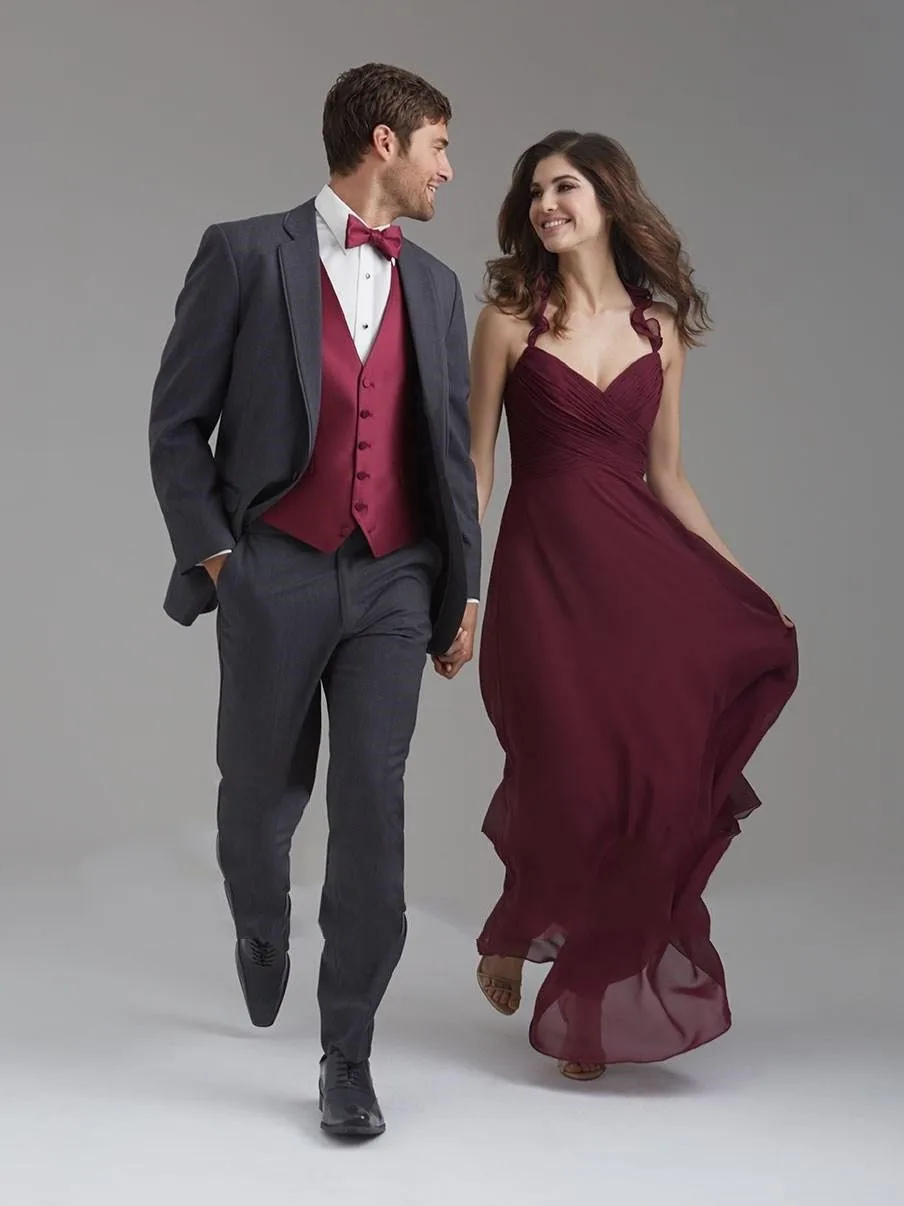 

Charcoal Notch Lapel Men Suits Custome Homme Fashion Tuxedos Groom Bestmen Wedding Suits For Men Blazer(Jacket+Pant+Bowtie+Vest)