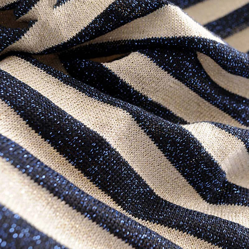 

HStar women elegant striped knitted blouse short sleeve O neck stretchy basic shirt female casual summer tops blusas