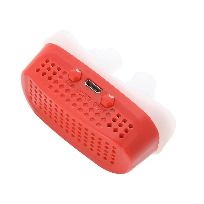 

H7JC Electric Silicone Anti Snore Nose Stopping Breathing Apparatus Guard Sleeping Aid Mini Anti-snoring Device USB Charging