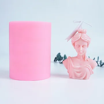 

Bust Goddess Silicone Candle Mold Nordic Avatar Portrait Scented Candle Home Decoration DIY Mold Plaster Silicone Mold