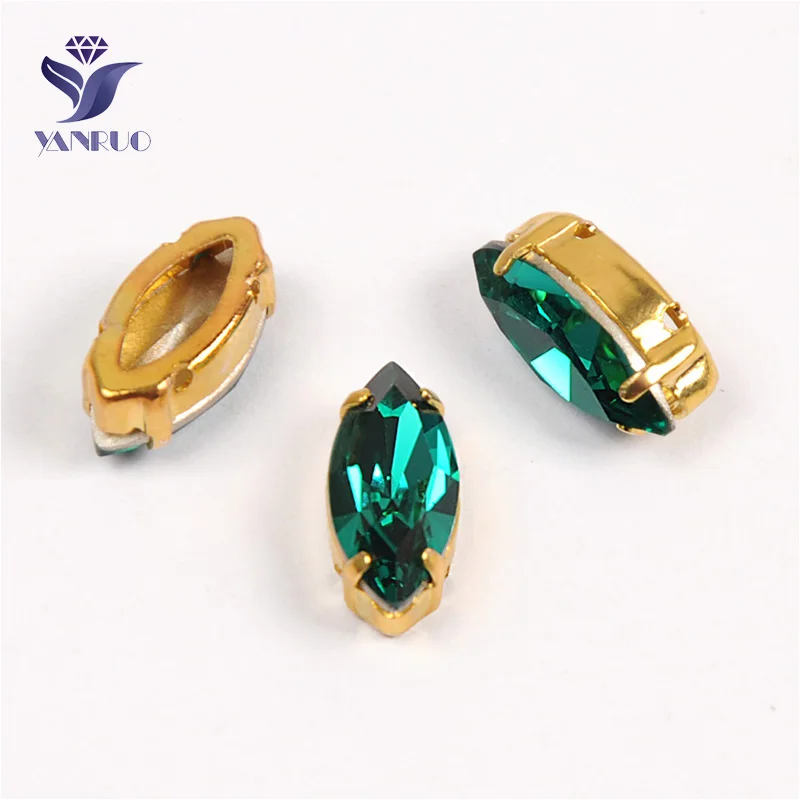 Blue Zircon Yanruo 4200 забавные маркизы с камнями K9 Глаза Лошади Стразы заостренные сзади Стразы все для шитья - Цвет: Blue Zircon
