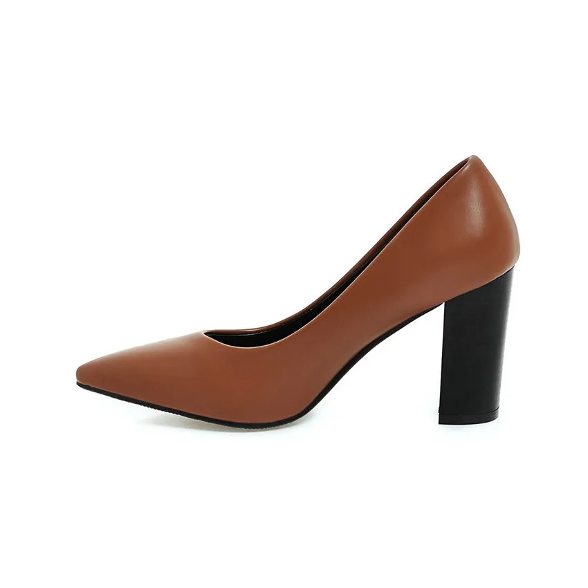 Женские свадебные туфли QUTAA черные туфли-лодочки из искусственной кожи на