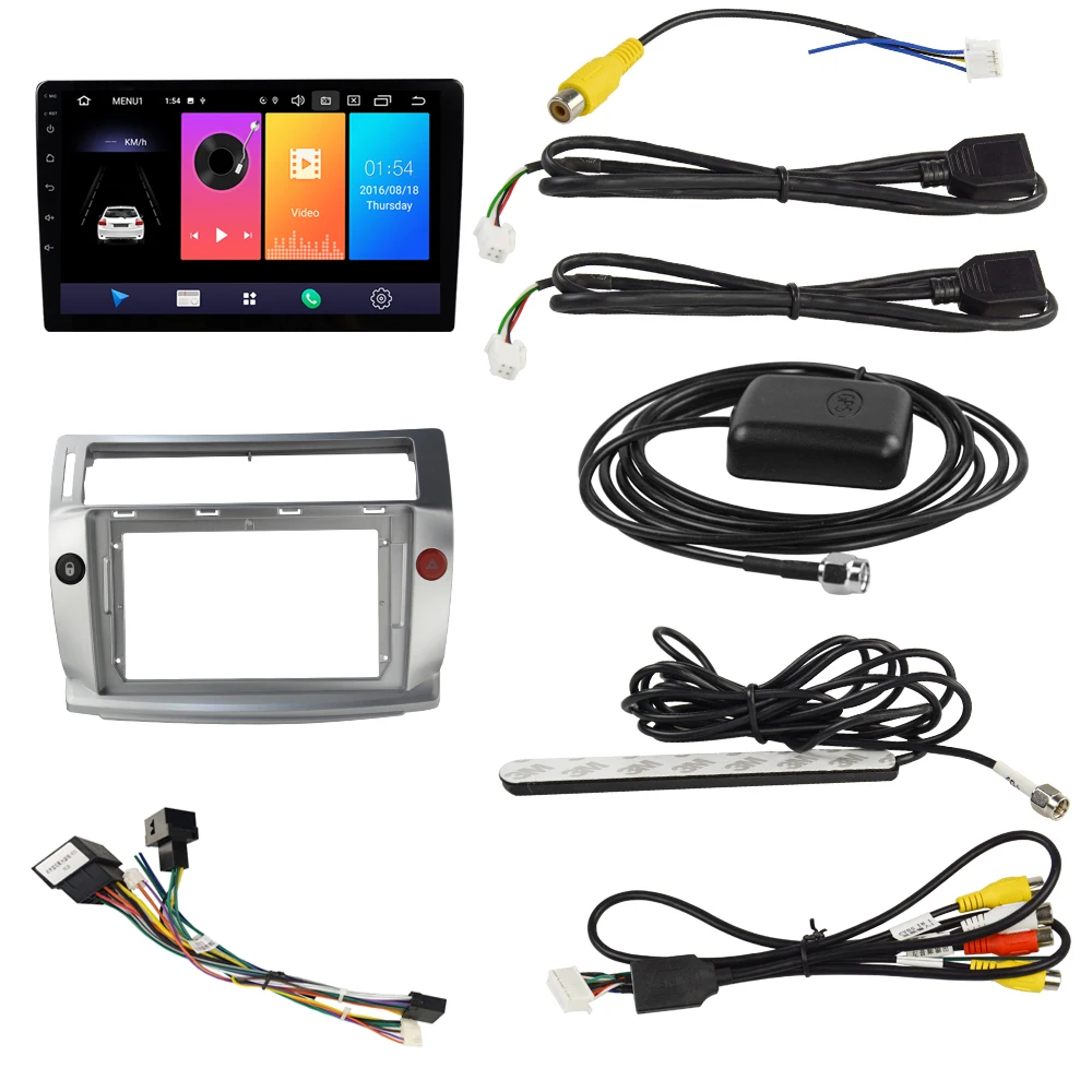 EKIY 9' ips Android 9,0 автомобильный радио мультимедиа авто gps навигация для Citroen C4 C-Triomphe C-Quatre 2004-2009 Navi Стерео Плеер