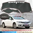 Противоскользящий коврик из искусственной кожи для Honda Civic 9 2012-2015, накладка на приборную панель, Солнцезащитный коврик, защитный ковер FB FK FA FD 2013 2014