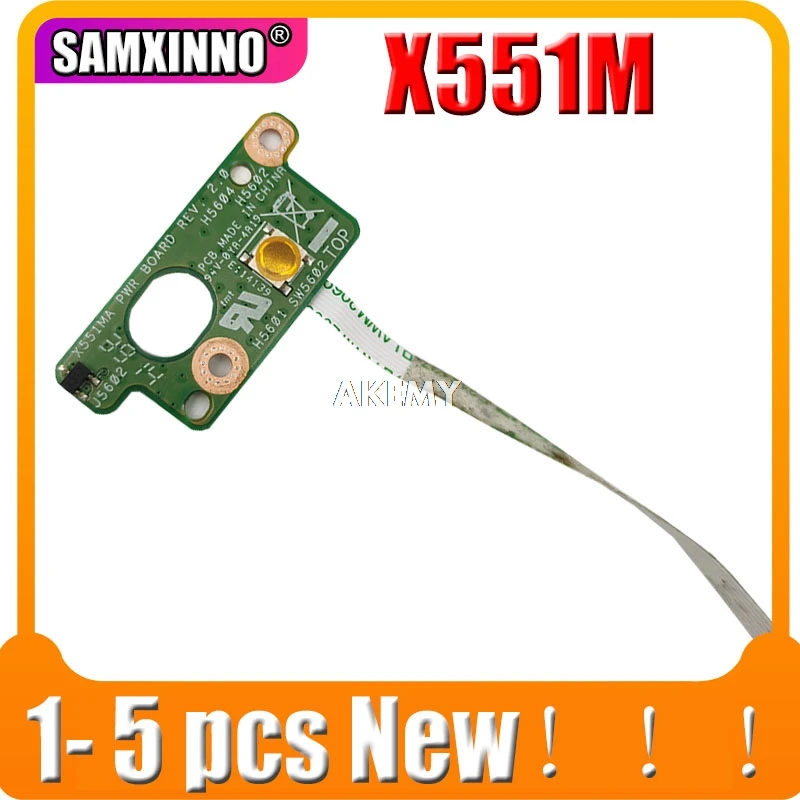 Новинка! 1- 10 шт с кабелем для For Asus X551 X551M X551MA X551MAV X551C X551CA F551 F551M Переключатель платы кнопки питания