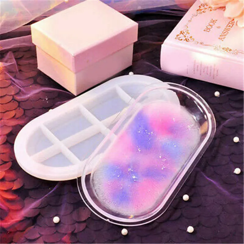 DIY овальная форма для пепельницы Coaster Гибкая силиконовая поддона многоугольная