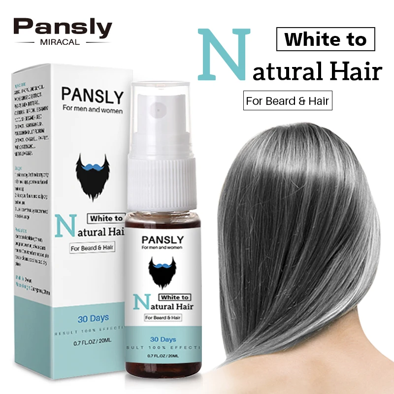 Спрей для восстановления седых волос PANSLY лечение травами тоник роста эссенция