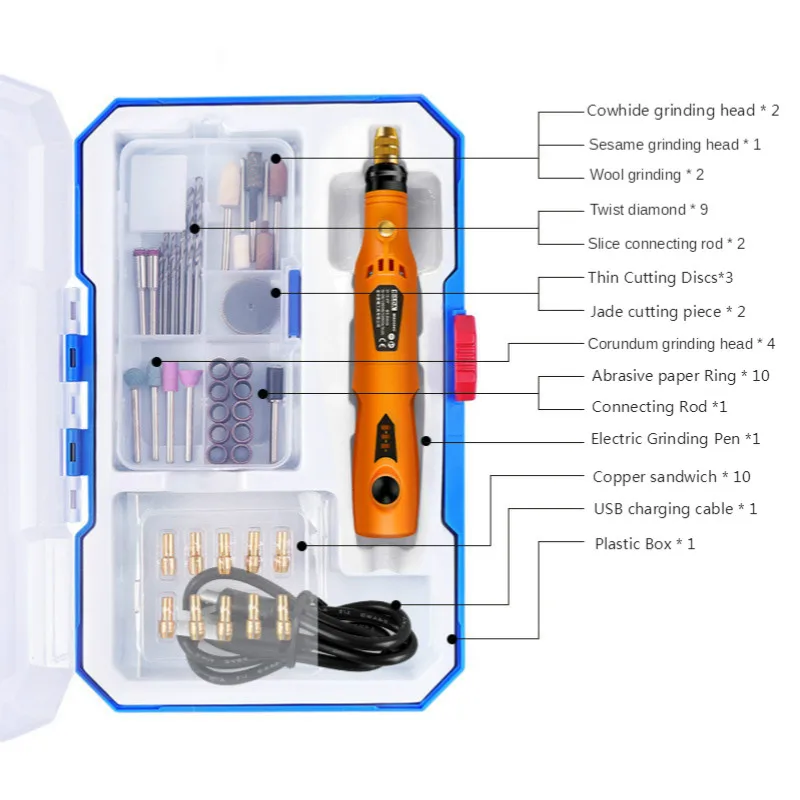 

3.6V Engraving Pen Mini Drill Rotary tool With Grinding Accessories Set Multifunction Mini Engraving Pen For Dremel tools