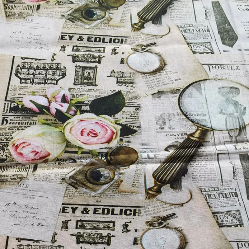 Газета музыкальная нота Роза 100% хлопок ткань для девочек одежда домашний