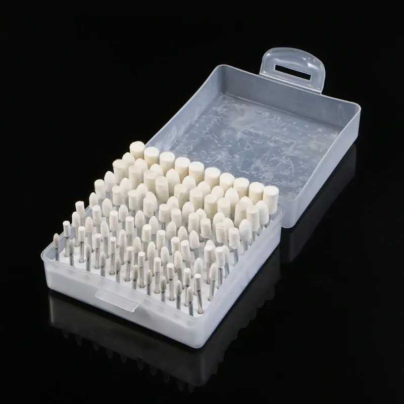 

100 шт., зеркальные полировочные диски из шерсти и фетра