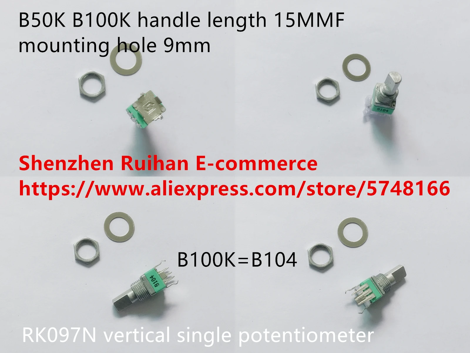 

100% RK097N B50K B100K 15MMF 9 ()