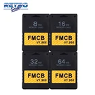 Классическая черная плата памяти RetroScaler v1.966 FMCB 8 Мб16 Мб32 Мб64 МБ OPL для игровых консолей PS2