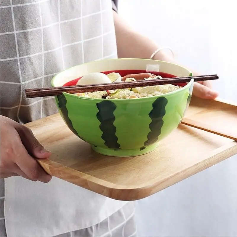 Домашняя чаша для ужина милая Керамическая пиала риса с арбузом ручная роспись