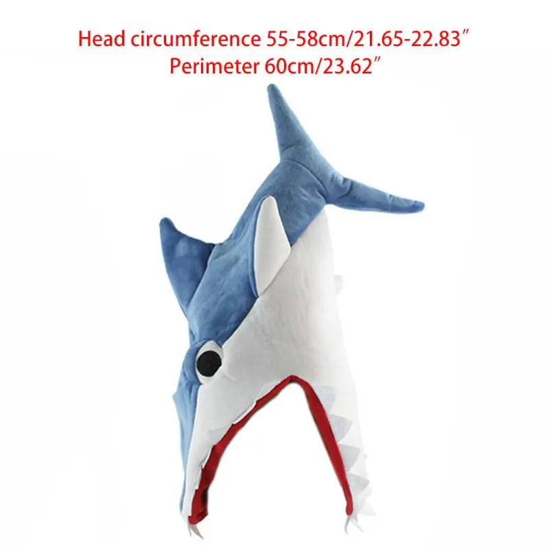 

2021 New Novelty Funny Hat Cartoon 3D Shark Shape Hats Adults Men Women Cosplay Cap 2020 trend