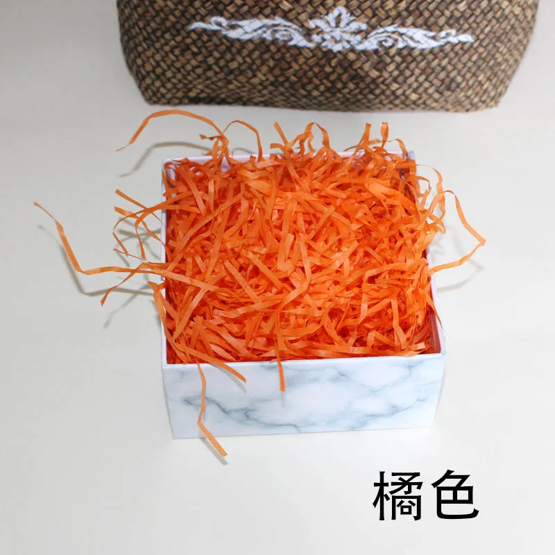 Orange Поделки Бумажная рафия измельченные Crinkle бумага конфетти подарки/коробка наполнения материал День рождения/Свадебная вечеринка украшения красочные конфетти - Цвет: Orange