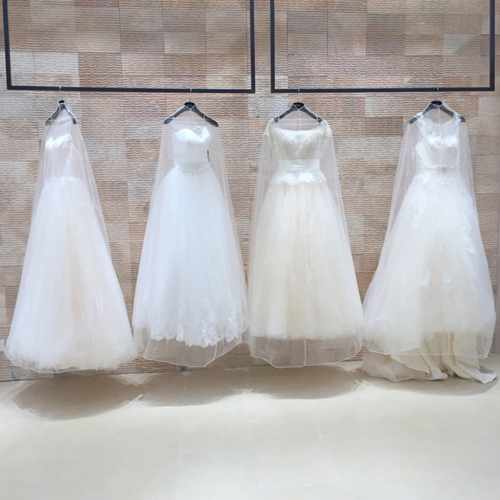 

Wedding Dress Cover Garment Bag Bridal Gown Long Clothes Protector Case Dustproof Covers Wedding Dresses Garment Dust Diplomatic