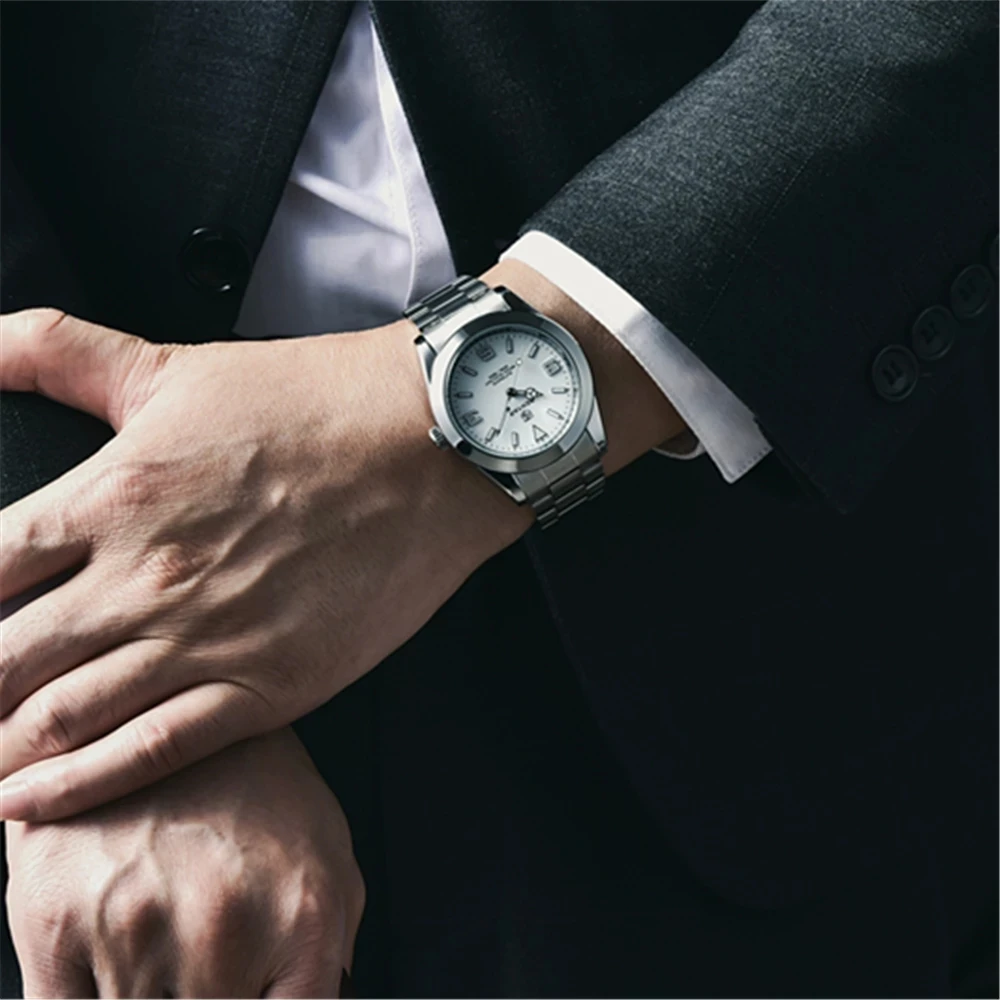 

2021 BENYA BY5177 Top Brand Men's Automatic Calendar Watch Sports Waterproof Mechanical Watch Stainless Steel Clock Reloj Hombre