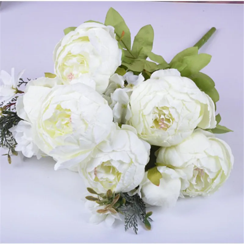 Букет искусственных декоративных цветов шелковые цветы европейские осенние