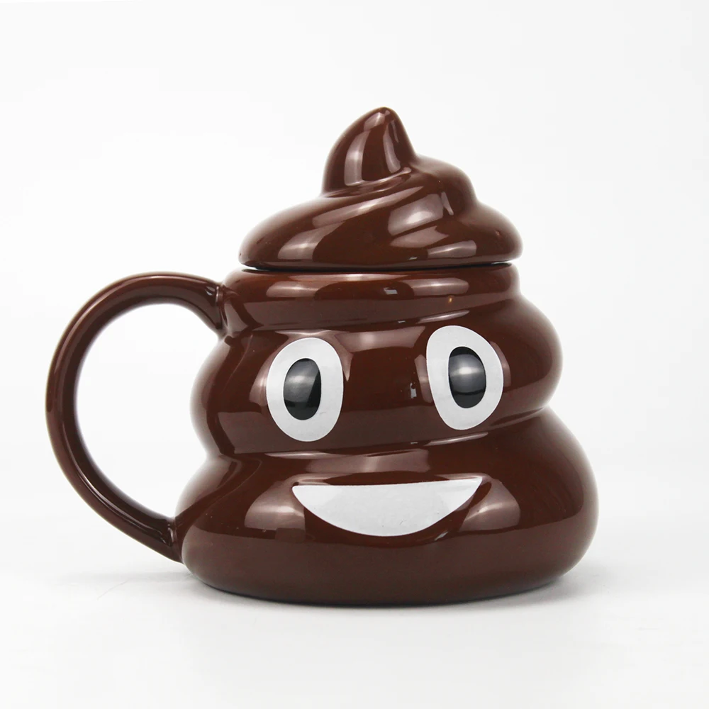 Кружка для чая и кофе Smile Poop с забавным юмором Подарочная 3d кружка крышкой ручкой