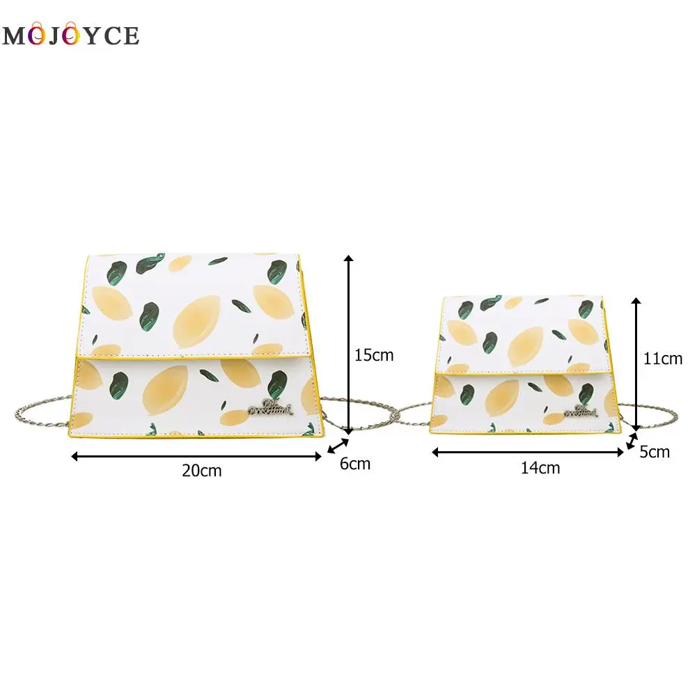 

Fashion Exquisite Shopping Bag Casual Plant Print Women Chain Shoulder Handbag PU Leather Small Crossbody Bag