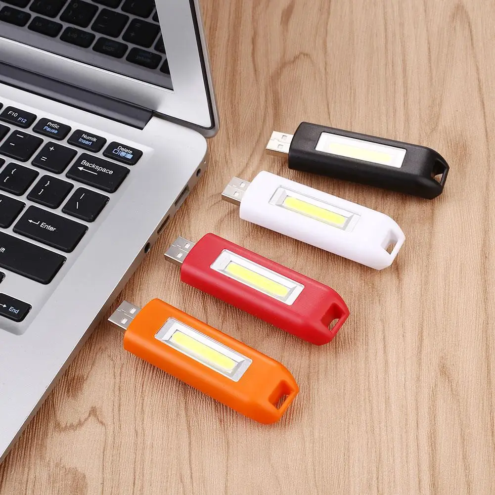 

1 шт., миниатюрный USB-источник питания, светодиодный Ночной светильник с брелоком, COB сильный светильник, фонарик, 0,5 Вт, аварийный портативный...